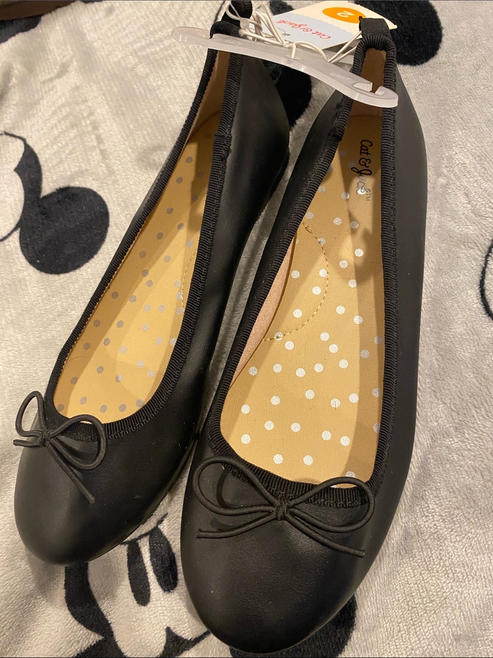 Cat & Jack Black Bow Ballet Flats for children